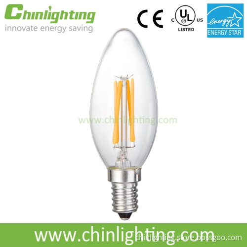 Candle filament led c35 4w e14 base led bulb filament vintage edison light B11